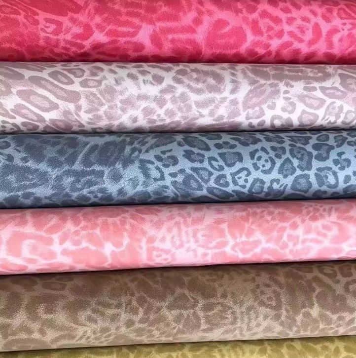 Classic Animal Printed Leopard Snake Crocodile Nubuck Suede PU Synthetic Leather
