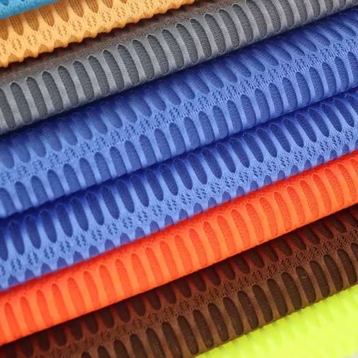 Long Eye Sandwich Mesh Fabrics Air Mesh Fabric For Shoes Polyester Knitting Honeycomb Mesh Fabric